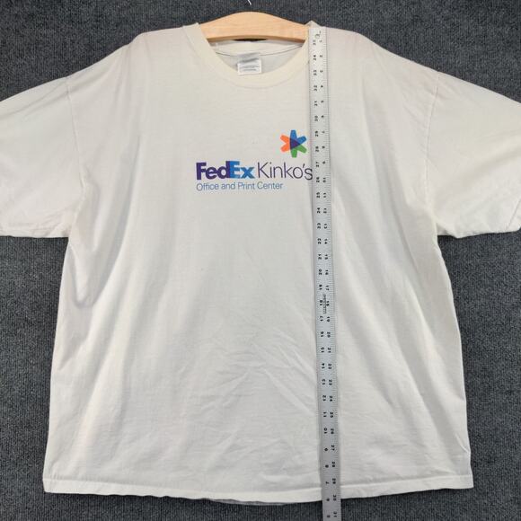 Vintage FedEx Kinko's Office and Print Center T Shirt Size 2XL White Logo - Picture 4 of 13